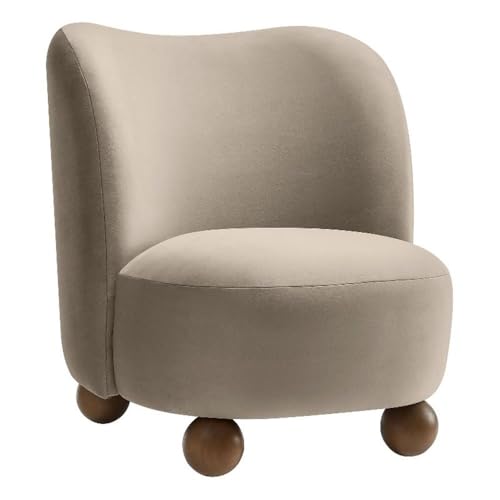 Modway Monroe Performance Velvet Accent Chair in Taupe Walnut -