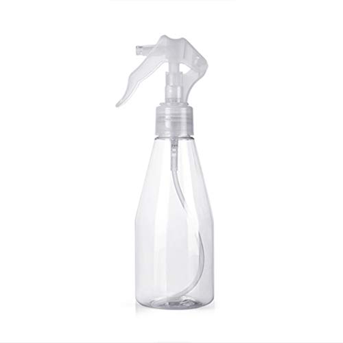 Preisvergleich Produktbild 200 ml transparente feine Nebel-Flasche, Kunststoff-Mini-Sprühflasche, Kunststoff-Sprühflasche für Reisen, Parfüm, Friseur, Gartenarbeit, Blumen-Make-up.