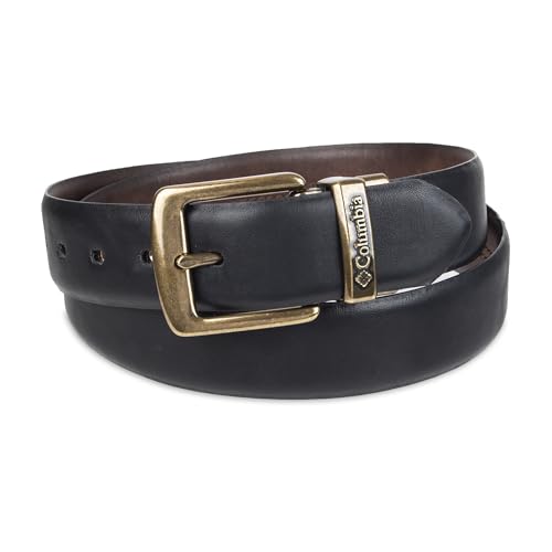 Columbia Men's 2-in-1 Reversible Casual Leather Belt – Versatile Everyday Style, Dual-Sided Strap3