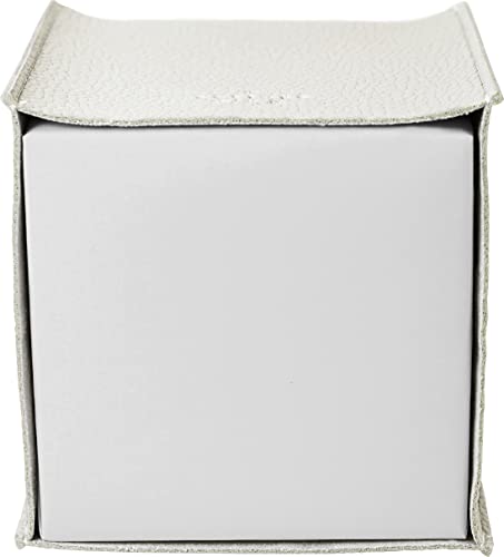 Carrotez Tissue Box Cover, [Refined] Modern Pu Leather Square Tissue Box Holder - Decorative Holder/Organizer For Bathroom Vanity Countertop, Night Stands, Office Desk & Car 5"X5"X5" - White #TOP6
