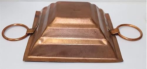 BRACOP® Copper Havan Kund Zestaw Indian Pooja Miedziana Piramida Hinduski Rytuał Religijny Havan Samagri Diwali Pooja, Hawan, Dekoracja Świątyni Mandir Piramida Agnihotry Prezenty na parapetówkę