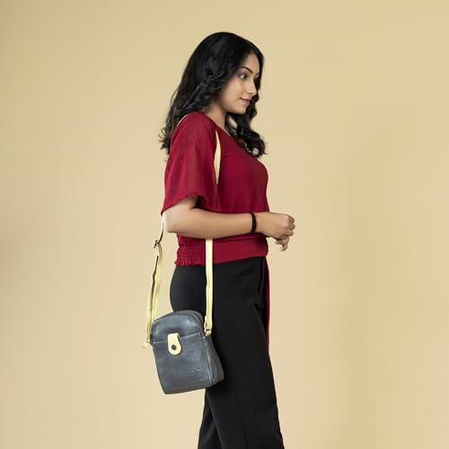 Image of Goatter Genuine Leather Small Sling Cross-Body Bag For Girls And Women's