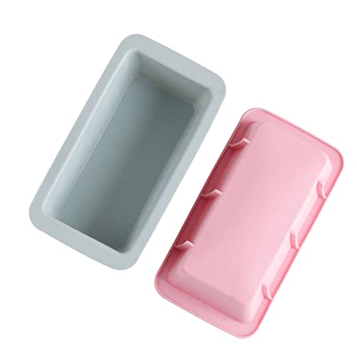 Unomor 2pcs Silicone Baking Mold Rectangular Toast Molds for Mousse Cake and Bread Food-grade Silicone and Easy to and Use for Home Baking