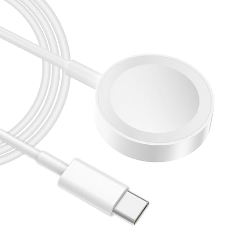 Kiudth for アップルウォッチ 充電器 互換性あり watch タイプc あっふるウォッチ appleウォッチ 充電ケーブル 磁気充電 Type-Cコネクタ マグネット式 ワイヤレス Series 11/10/9/8/7/6/5/4/3/2/1/SE2/SE/Ultra全シリーズ対応 持ち運びやすい 旅行/会社/車内用 ホワイト