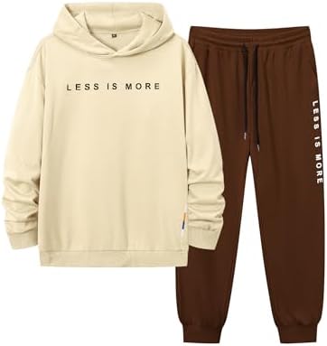 Babioboa Men's Hooded Tracksuit 2 Piece Jogging Suit Letter Graph...