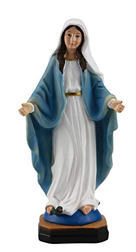 Woodington s Our Lady of Grace Blessed Virgin Mother Mary Catholic Religious Gift 8 Inch Resin Colored Statue