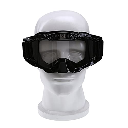 Moto Google Glasses Cycling Protezione UV Goggoli da sci Sport da esterno Occhiali da vista per occhiali da vista per occhiali da sole (Color : BLACK)