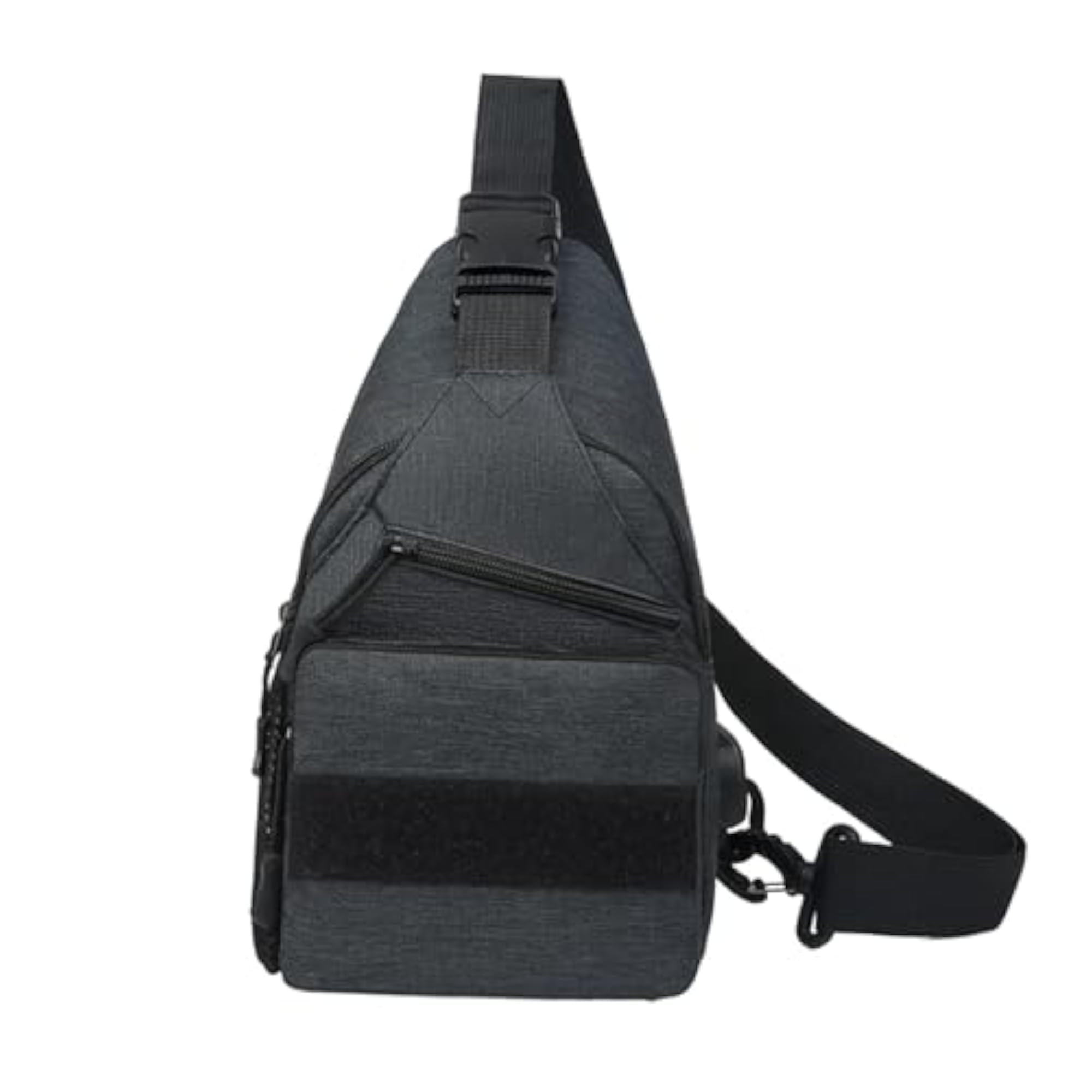 Men's Large Capacity Utility Sling Bag, Black