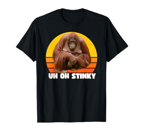 Uh Oh Stinky, Camicia divertente Orangutan, Meme puzzolente di oranghi Maglietta