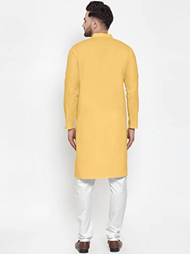 Image of Men's Cotton Blend Kurta Pyjama Set