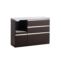 Amazon.co.jp: キッチンカウンター 120cm 完成品 引き出し 間仕切り