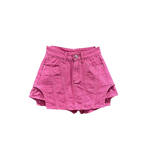 Mini-jupe en jean rose pour femme Alloaone vêtement taille 40