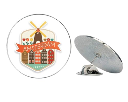 Amsterdam Netherlands Round Metal 0.75