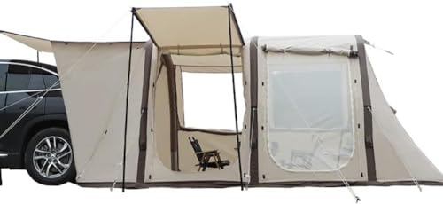 Kofferraum-Heckerweiterungszelt, 3-5 Personen SUV-Heckklappenzelt, 4-Jahreszeiten-Autozelt für Großraumfahrzeuge mit transparentem PVC-Fenster für Camping, Picknick, Musikfestivals, Outdoor-Reisen