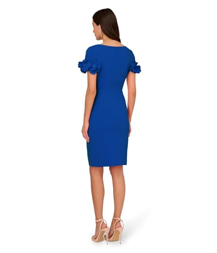 Image of Adrianna Papell Knit Crepe Short Dress