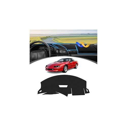 FIILINES Dash Cover for 1993 1994 1995 1996 Chevy Chevrolet Camaro, Dashboard Mat Exact Fit for Camaro Accessories Dashboard Pad Carpet Dash Mat Sunshade Non-Slip Polyester Protector No Glare Black