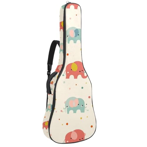 Housse de guitare acoustique à motif éléphant sac imperméable