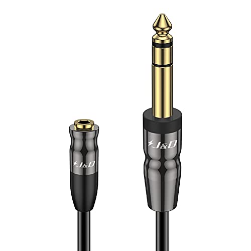 J&D 1/4 inch to 3.5mm Headphone Adapter