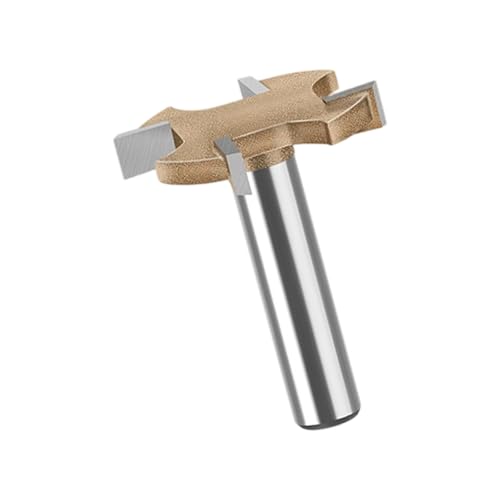 Ekoama 8mm 4 Flute T Slot Router Bit Set High Speed Wood Cutter With Large Diameter For Smooth Carving & Grooving