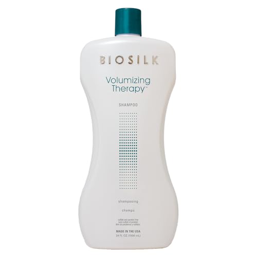 BioSilk Volumizing Therapy Shampoo, Gently Cleanses, Moisturizes & Builds Hair Body & Shine, Sulfate, Paraben & Cruelty-Free, 34 Oz
