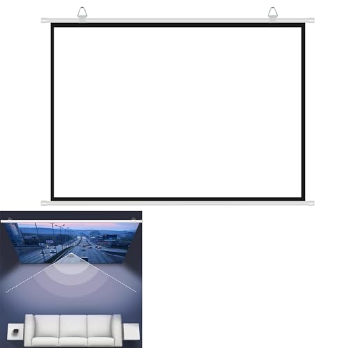 Pantalla de proyección portátil 30 pulgadas 4:3 blanca miniatura 1