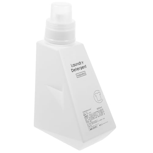 Cabilock Botella de Lavado Recargable Blanca con Medidor Contenedor Compacto y Seguro para Detergente y Jabón Líquido Almacenamiento Práctico para Viaje y Uso Diario