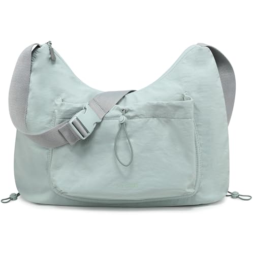 HYZUO Halbmond Tasche Damen Modische Handtaschen Damen Crossbody Damen-Umhängetasche Große Hobo Bag Weiche Schultertasche mit Riemen Lässige für Reisen Arbeit Den Täglichen Gebrauch Zartes Grün
