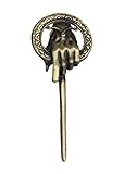 7cm x 3cm Orion Creations Game of Thrones. Haus der Lanaster, antike Gold-Ton Hand des Kšnigs Brosche fŸr Hintergrundkarte