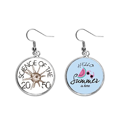 Pendientes de sandía de verano con diseño científico de líneas celulares para lóbulo