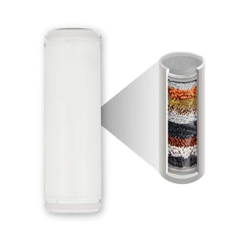 Image of Life Harbor Hand Shower Filter for Hard Water | 15 Stage Purifier | Shower Head Water Softener for Hair Fall, Dry Skin | 2X Active Filtration Media (Cartridge: 15 Stage)