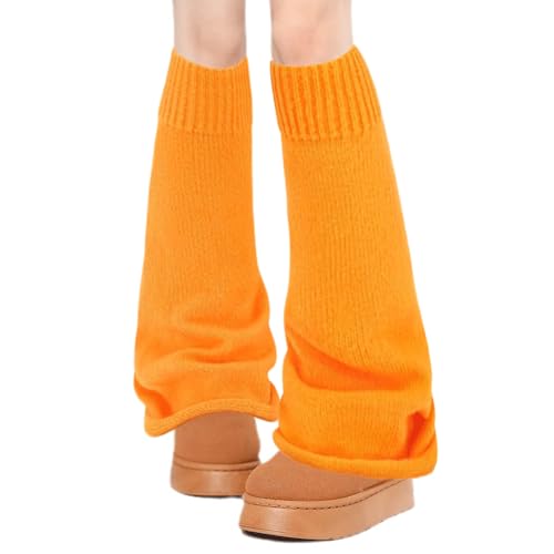 FNMAOAO Leg Warmers Orange for Women Girl Halloween Leg Warmers Plus Size for Y2k 80s ballet Goth Figure Skating Rave Accessories