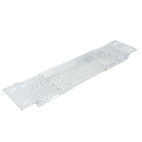 Bandeja de baño ajustable con soporte para libros y copa de vino 8