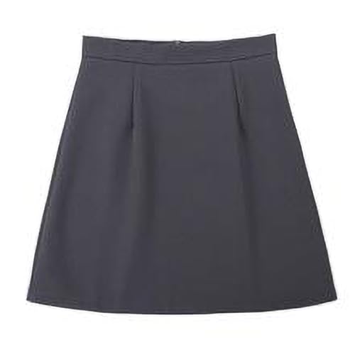 Women's High Waist Gray Cotton A-Line Thin Short Skirt3