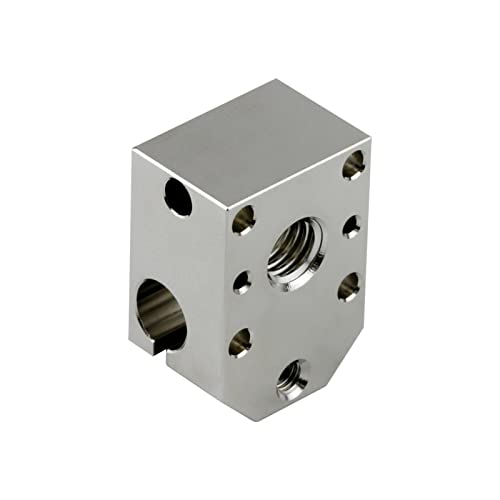 3D Printer 500℃ High Temperature Plated Copper Heater Block Compatible With Phaetus Dragon Hotend Standard High Flow Extruder Accessoris (Plated Copper Heater Block) #TOP3