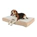 PETMAKER Orthopedic Sherpa Top Pet Bed with Memory Foam and Removable Cover 30x20.5x4 Tan