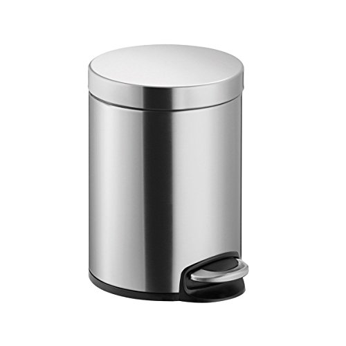 Poubelle à pédale 20l en acier inoxydable argent, l'accessoire idéal pour optimiser votre bureau