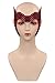 Gosbeliy Adult Headpiece Scarlet Witch Cosplay Headwear Halloween Maximoff Crown PU Leather Mask,1