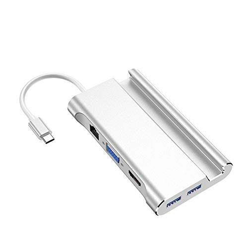 Typ-C-Adapter USB-Extender, 7-in-1-USB-C-Adapter mit 4K-HDMI-PD-Ladeanschlusskabel für Laptops mit Typ-C-Schnittstelle