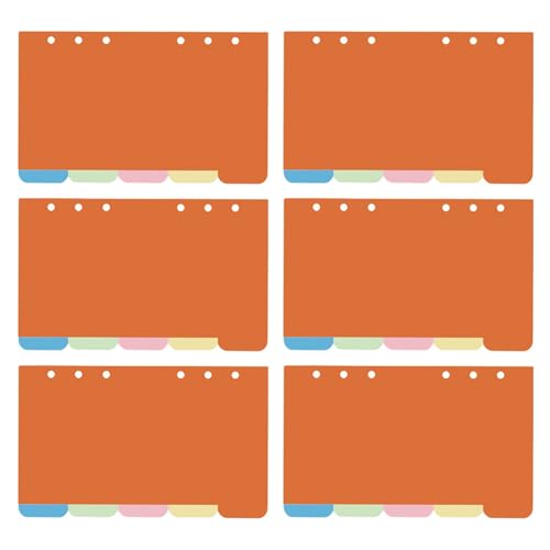 Intercalaires classeur B5 papier coloré onglets séparateurs gestion projets