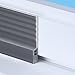 Door Bottom Seal Strip 200cm TPE Material for Gaps Windproof Draft Stopper, Easy Install No Tools Needed for Door(Black Gray)