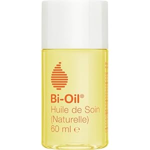 Bi-Oil Huile De Soin Naturelle – Soin Spécialisé Pour Les Vergetures, Cicatrices, Peau Sèche Et Teint Irrégulier – Formulation 100% Naturelle – Idéal Pendant La Grossesse – 1 X 60 Ml