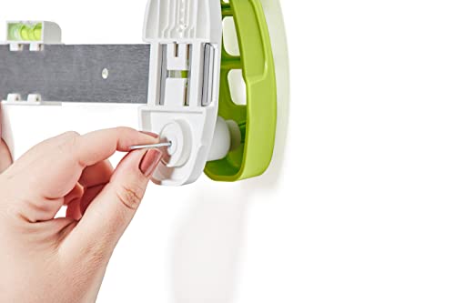 Image of Hangman Push & Hang Pro Picture Hanging Tool Kit with Nails and Level for Wall Art Pictures Frames Green ‎PHLA-18