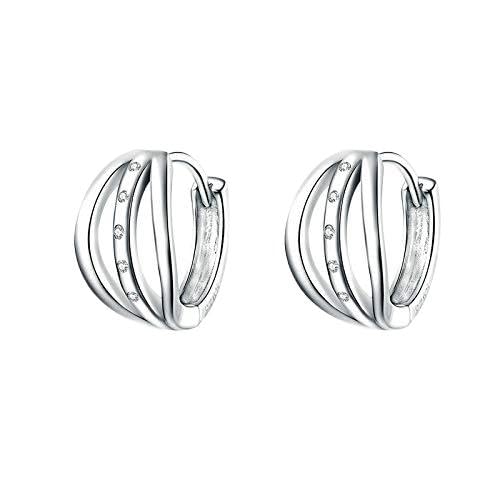 Créoles en argent 925 authentiques pour femme au design raffiné de haute qualité