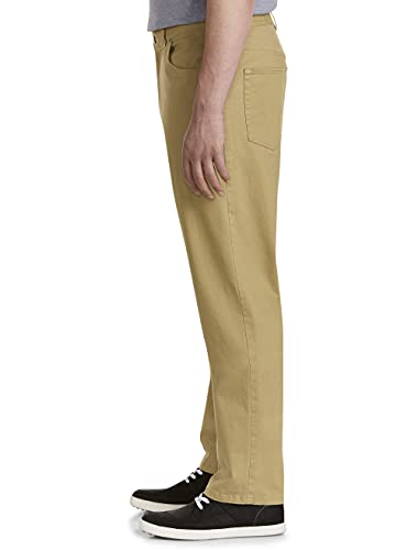 Harbor Bay by DXL Men's Big and Tall Continuous Comfort Pants Tigers Eye 54 x 303