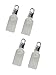 4-Pack of 8 Dram / 1 oz / 30mL DIY Refillable Clear Frosted Glass Dropper Bottle Silver Cap for Tincture Serum Oils Make Up & Cosmetics
