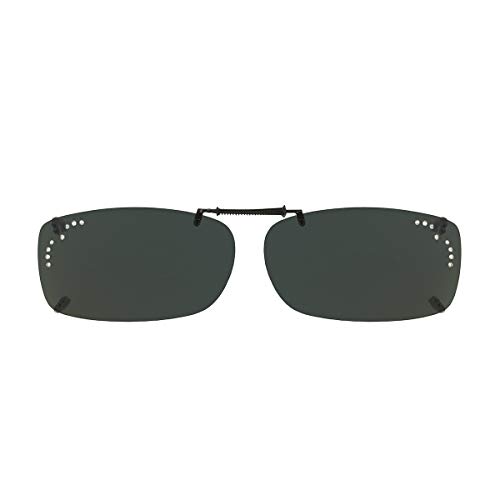 Solar Shield Clipon Rec A 54 Polarized Rectangular Sunglasses