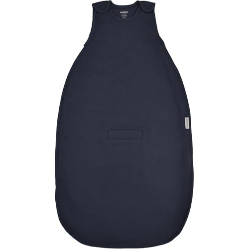 Image of Woolino 4 Season Ultimate Baby Sleep Sack - Merino Wool Baby Sleeping Bag, Organic Cotton Outer, Temperature Regulating Wearable Blanket, All Season, 2 Months-2 Years - Indigo
