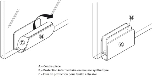 cyclingcolors 2x glastür griff magnet druckverschluss Magnet-Platte mit ziehgriff drucköffner glastürscharnier vitrine-Scharnier rostfrei, 40 x 23mm chrom silber