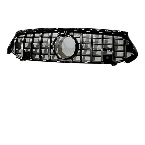 フロントグリルグリル メルセデス Aクラス W177 2023-2024 ABSグロスブラックバンパーメッシュチューニングカバー A180 A200 A220 A250 A280に対応(GT Silver)