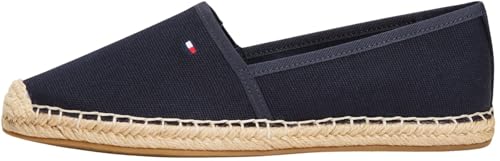 Tommy Hilfiger Womens Flag Canvas Espadrilles with Logo Blue (Space Blue) 4